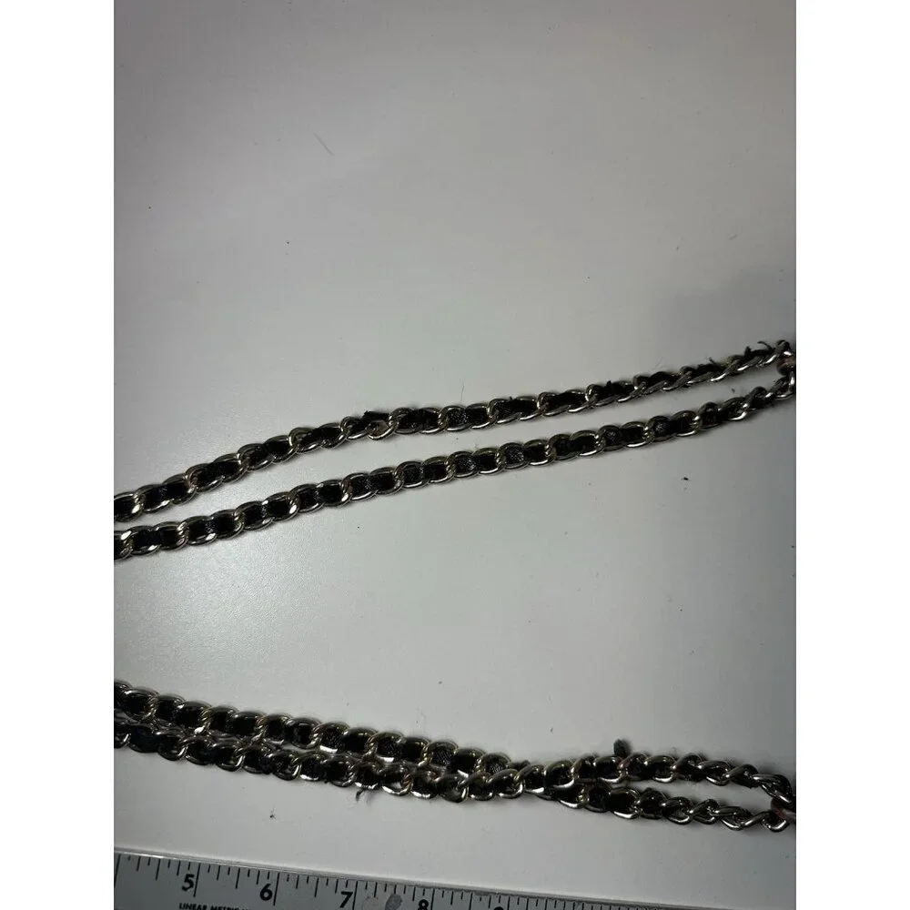 Tory Burch Shoulder Bag Chain Strap Saffiano Black
